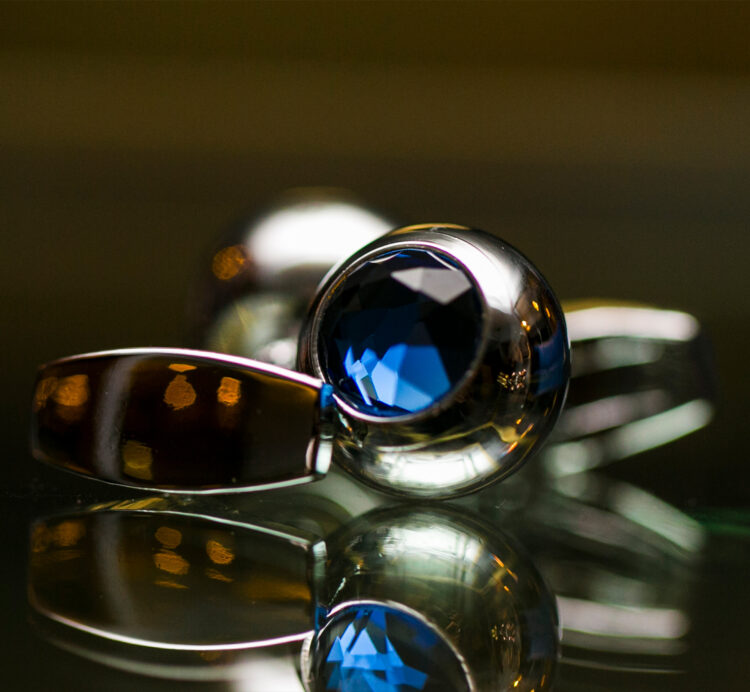 SPHEROID SILVER CUFFLINK