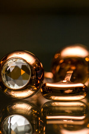 SPHEROID GOLD CUFFLINK