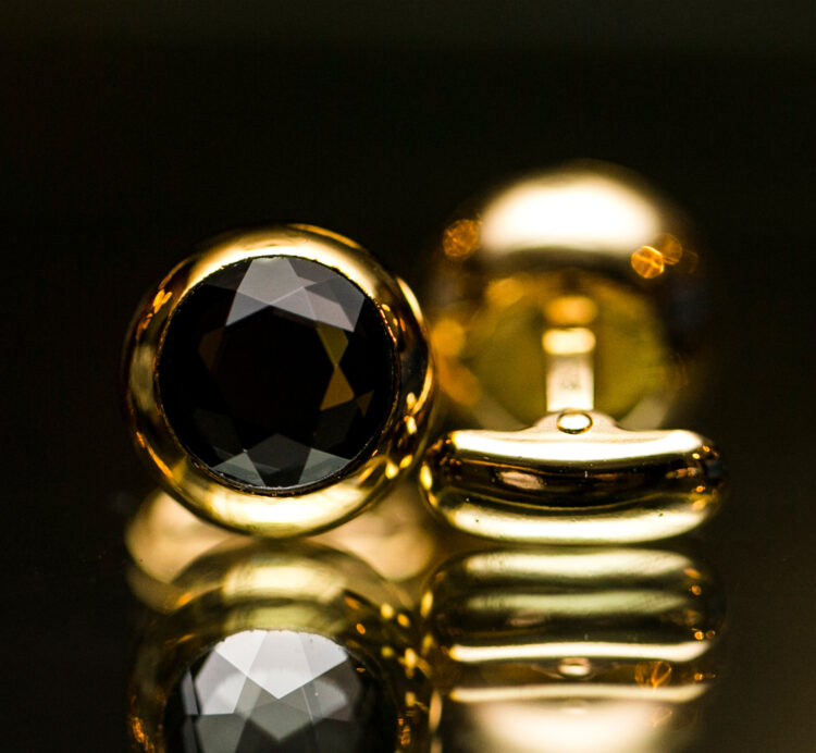 SPHEROID GOLD CUFFLINK