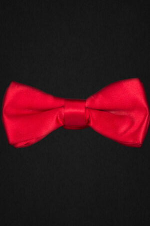 SATIN RED BOWTIE