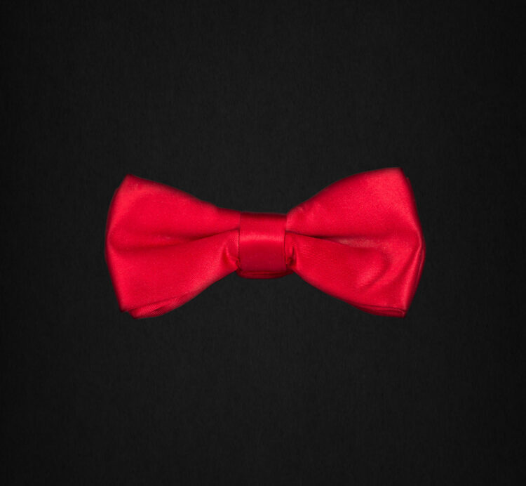 SATIN RED BOWTIE