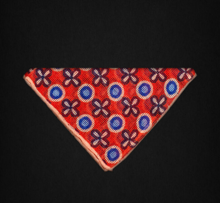 FLORAL ORANGE POCKET SQUARE