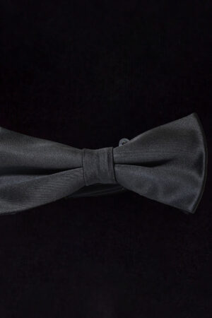 SATIN BLACK BOWTIE