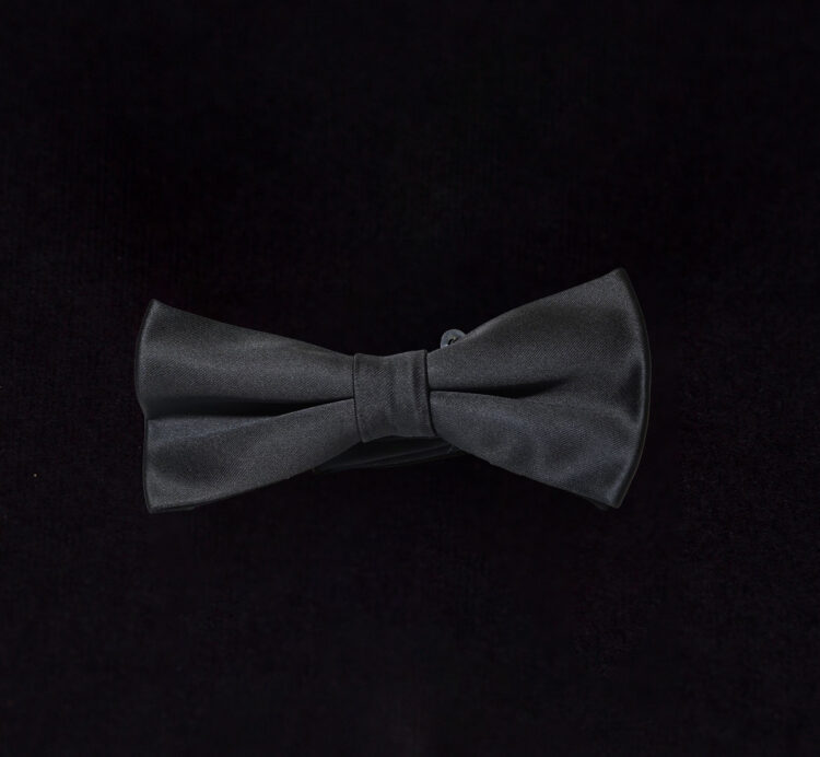 SATIN BLACK BOWTIE