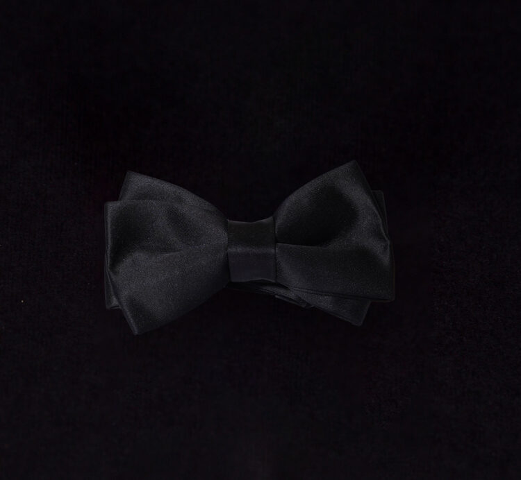 SATIN BLACK BOWTIE