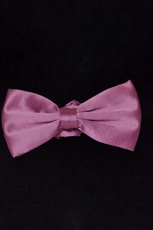 SATIN GROSGRAIN MAUVE BOWTIE