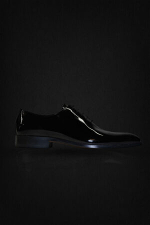 PATENT DERBY BLACK SHOE