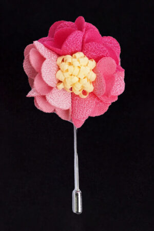 MICROFIBER PINK LAPEL FLOWER