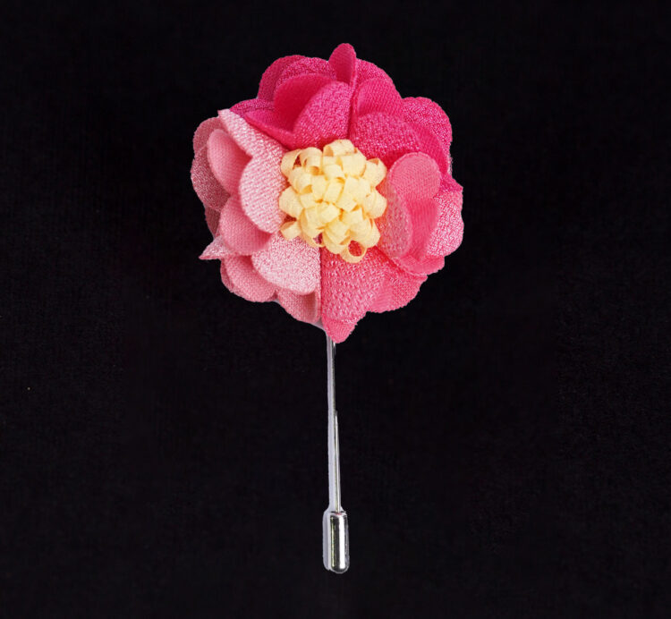 MICROFIBER PINK LAPEL FLOWER