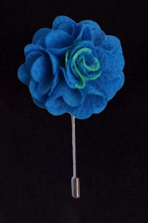 MICROFIBER BLUE LAPEL FLOWER