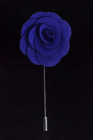 MICROFIBER BLUE LAPEL FLOWER