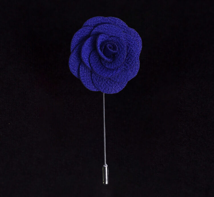 MICROFIBER BLUE LAPEL FLOWER