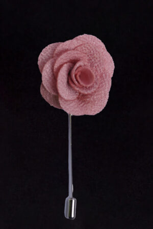 MICROFIBER DUSTY ROSE LAPEL FLOWER