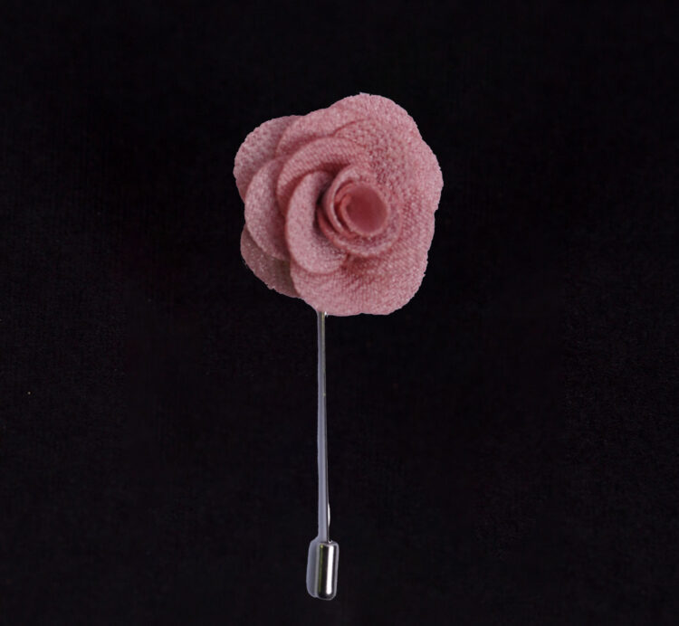 MICROFIBER DUSTY ROSE LAPEL FLOWER