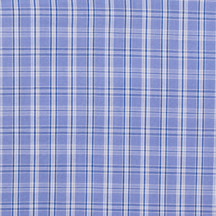 SKY BLUE PLAID CHECK SHIRT FABRIC