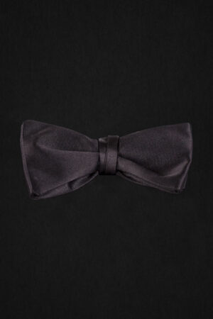 SATIN BLACK SELF-TIE BOWTIE