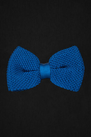 KNITTED BLUE BOWTIE