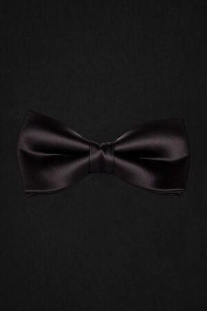 SATIN BLACK BOW TIE