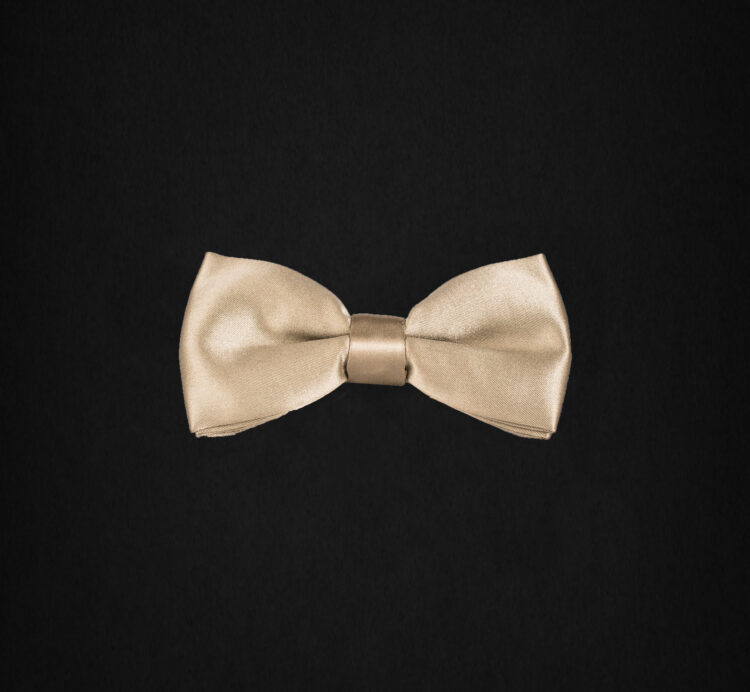 SATIN CREAM BOWTIE