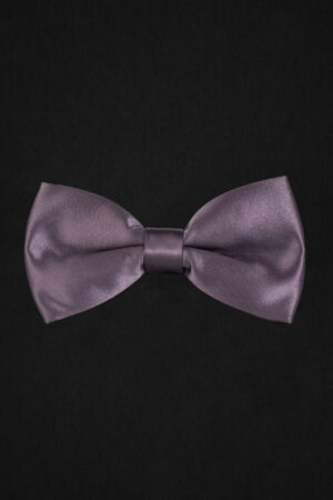 SATIN METALLIC GRAY BOWTIE