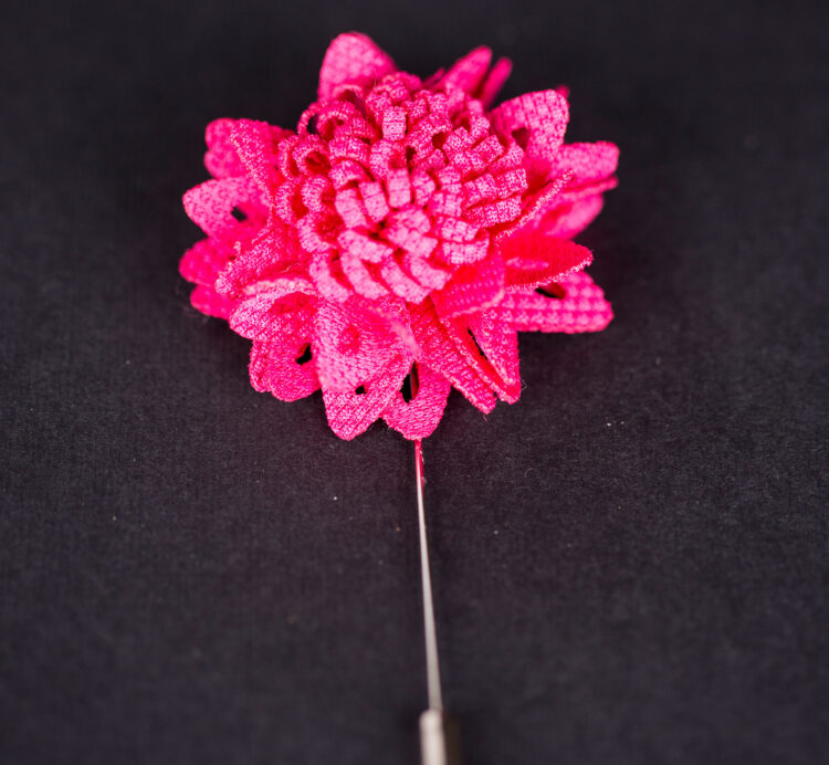 MICROFIBERPINK LAPEL FLOWER