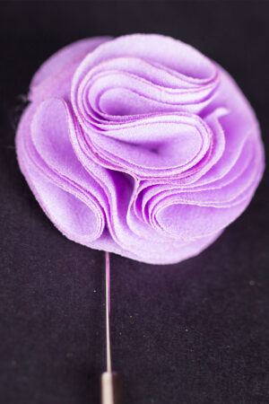 SATIN LAVENDER LAPEL FLOWER