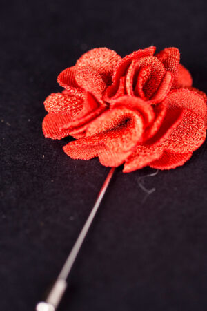 MICROFIBER ORANGE LAPEL FLOWER