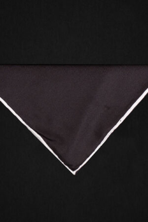 PLAIN BLACK POCKET SQUARE