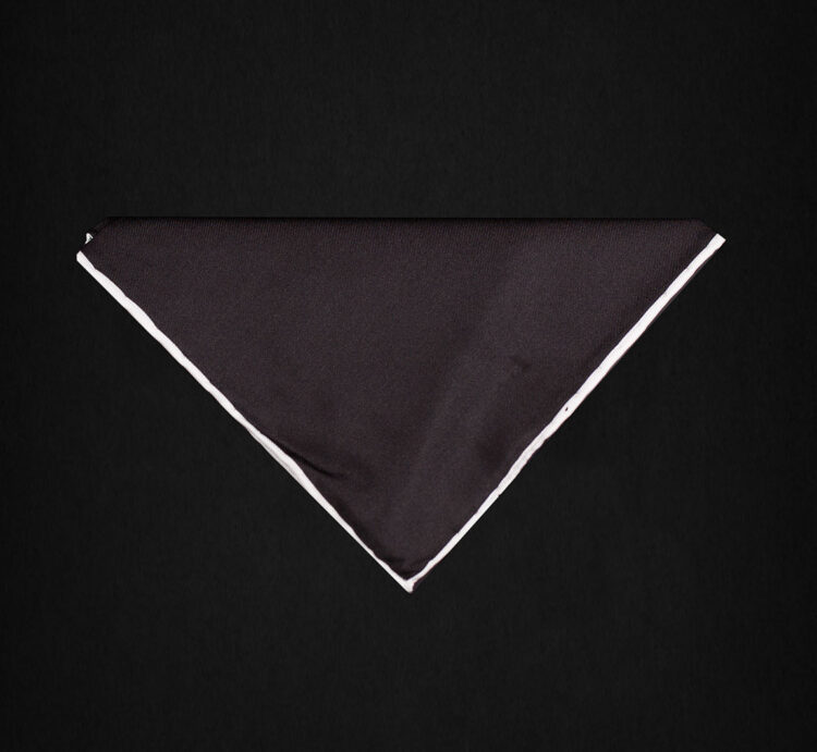 PLAIN BLACK POCKET SQUARE