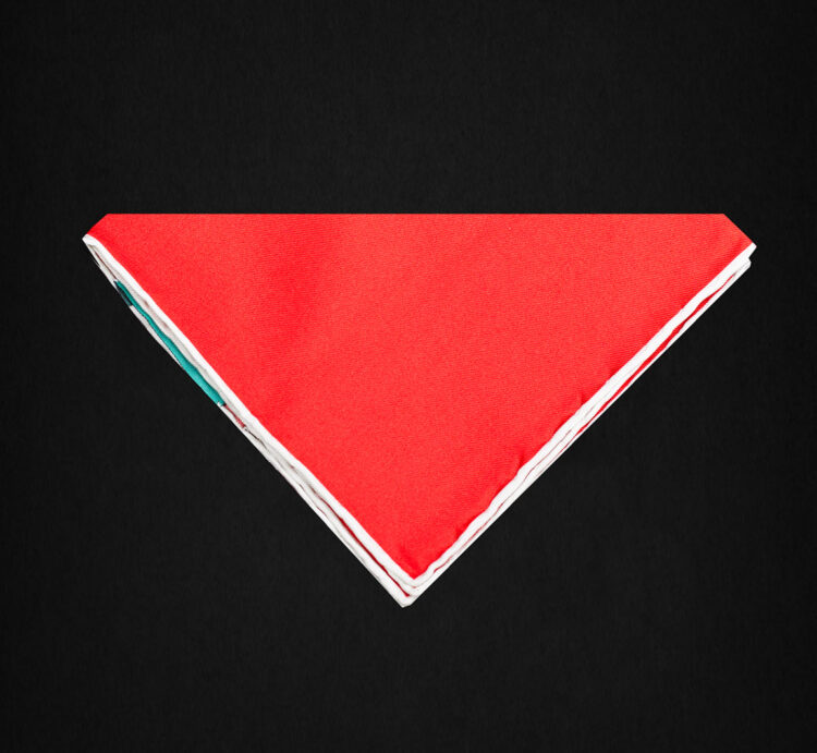 PLAIN RED POCKET SQUARE