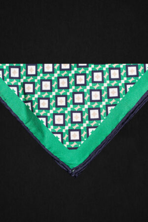 GEOMETRIC GREEN POCKET SQUARE