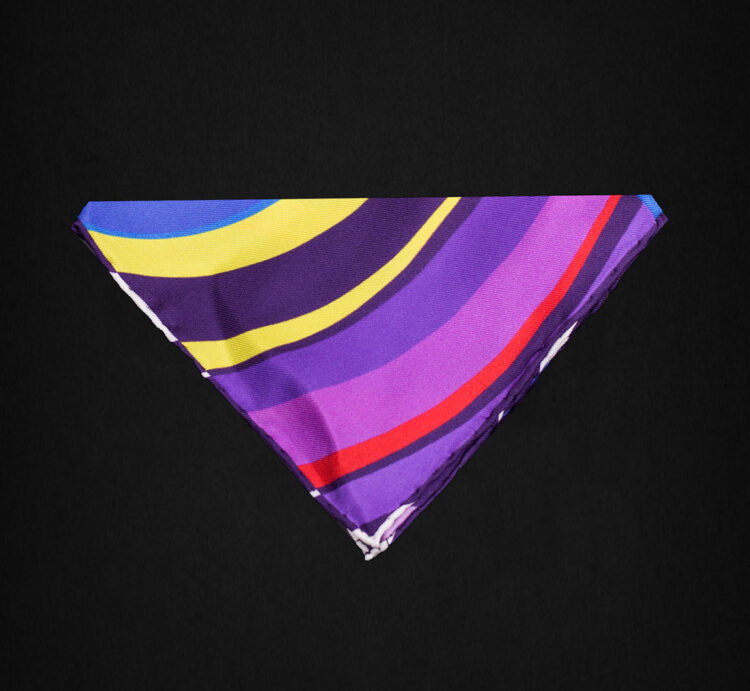 COLORED PURPLE POCKET SQUARE