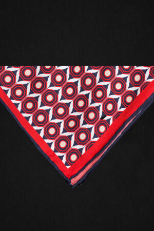 GEOMETRIC WHITE  POCKET SQUARE