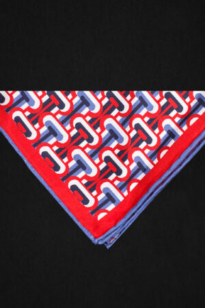 GEOMETRIC RED  POCKET SQUARE