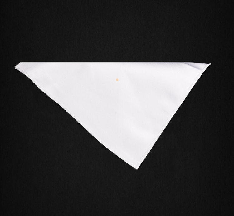 PLAIN WHITE POCKET SQUARE