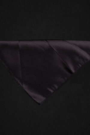 PLAIN BLACK POCKET SQUARE