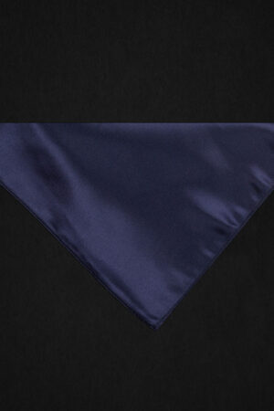 PLAIN DARK BLUE POCKET SQUARE