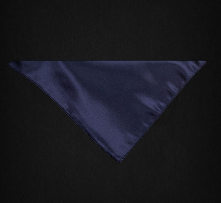 PLAIN DARK BLUE POCKET SQUARE