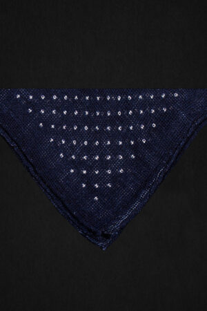 DOTTED BLACK POCKET SQUARE