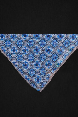 CHECKED FLORAL SKY BLUE POCKET SQUARE