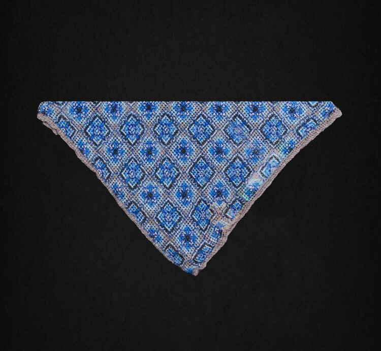 CHECKED FLORAL SKY BLUE POCKET SQUARE