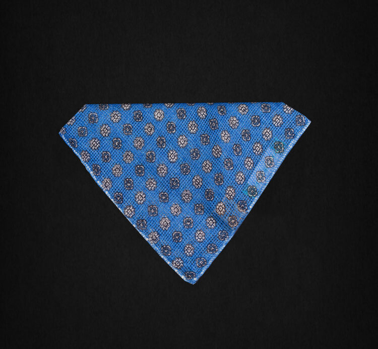 FLORAL LIGHT BLUE POCKET SQUARE