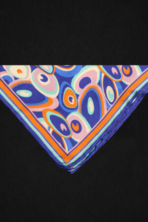 COLORED DARK BLUE POCKET SQUARE