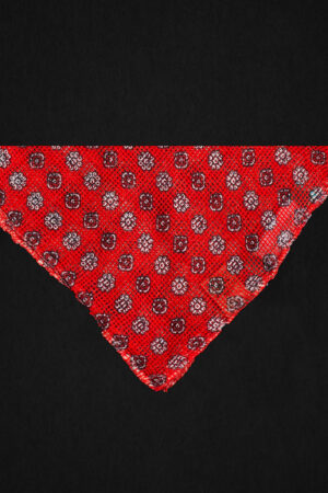 FLORAL RED POCKET SQUARE