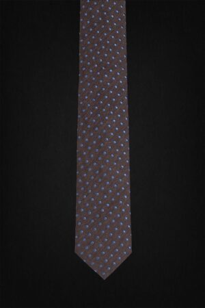 DOTTED BROWN TIE