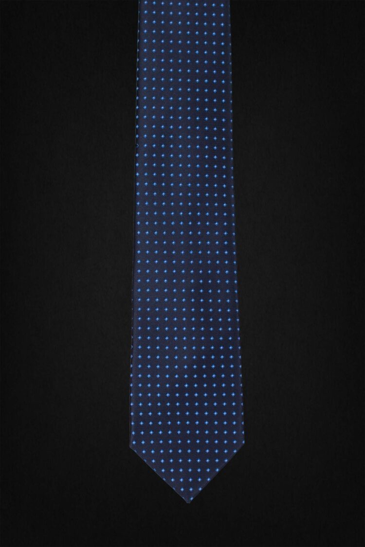 DOTTED DARK BLUE TIE