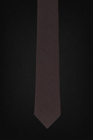 HERRINGBONE CHARCOAL TIE