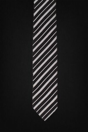 STRIPED BLACK TIE