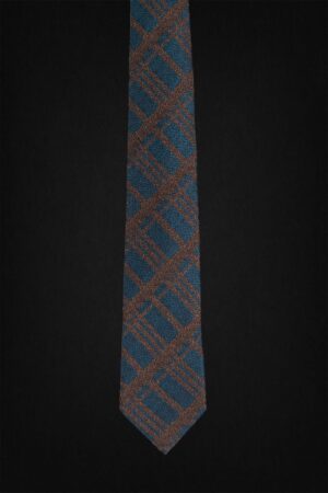 CROSS STRIPES BLUE TIE