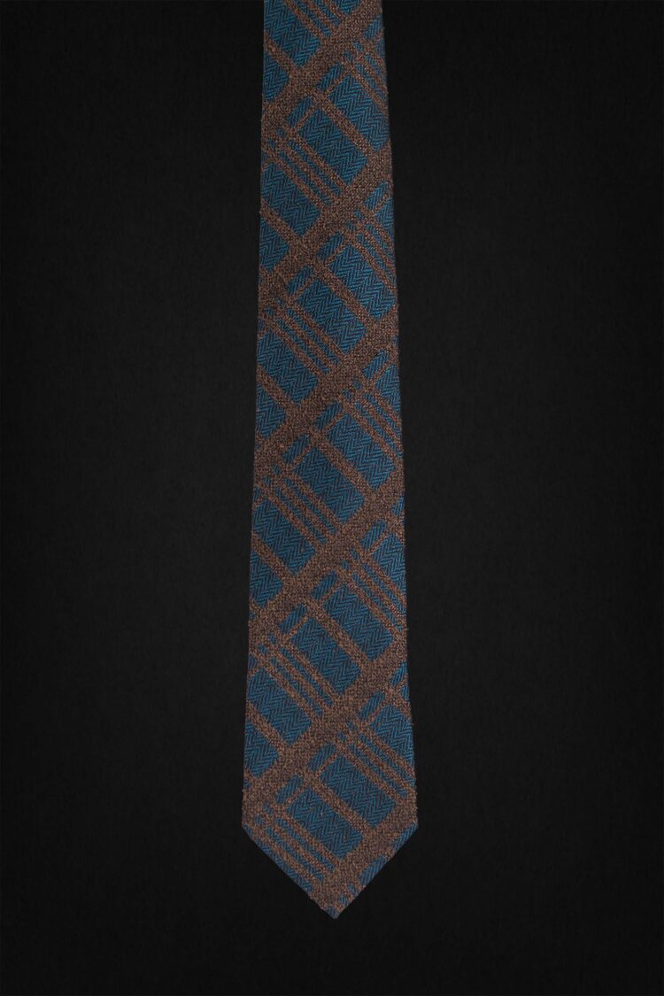 CROSS STRIPES BLUE TIE